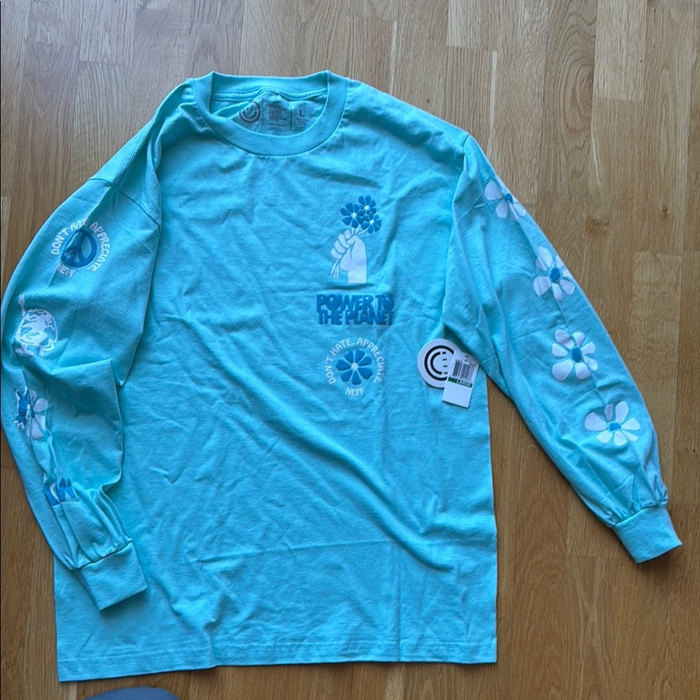 Unisex Neff Blue Long Sleeve Tee